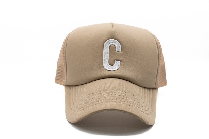 Khaki Letter Trucker Hat - BIG FRENCHIES