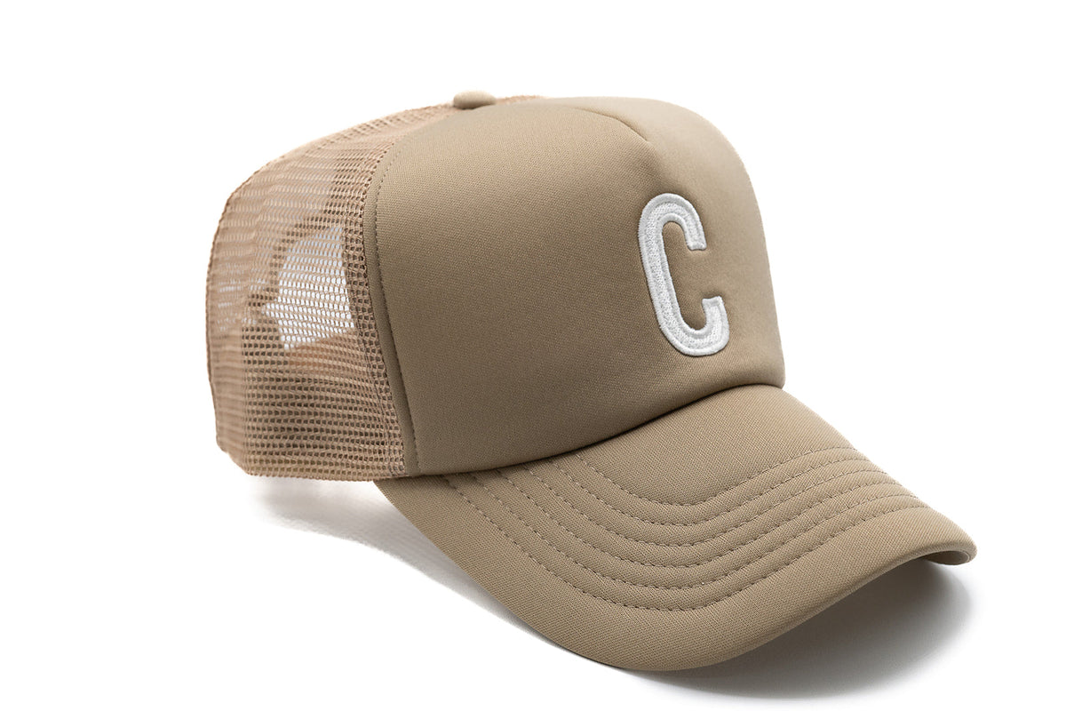 Khaki Letter Trucker Hat - BIG FRENCHIES