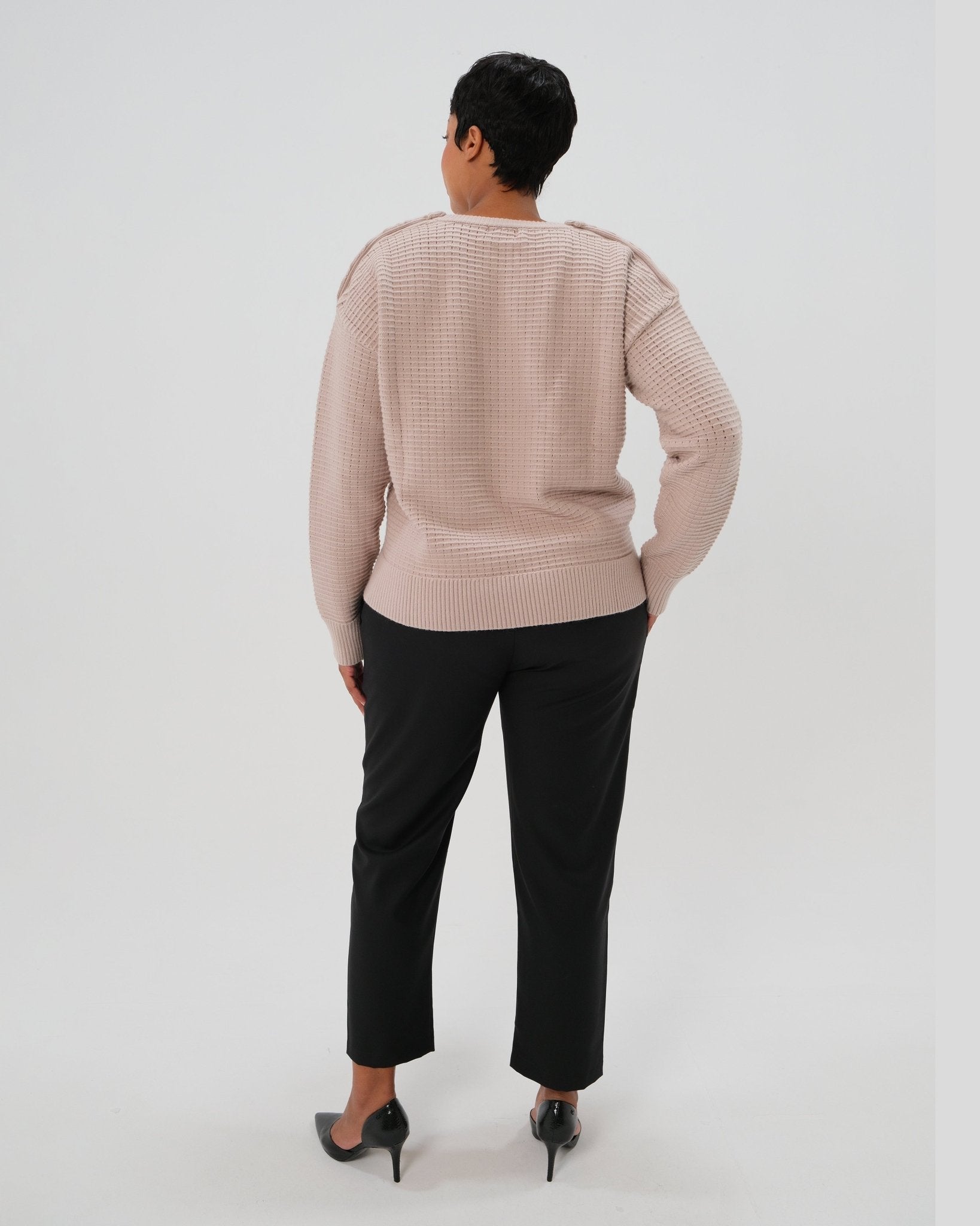 Elizabeth Under Belly Maternity Pants in All-Season Wool - BIG FRENCHIES