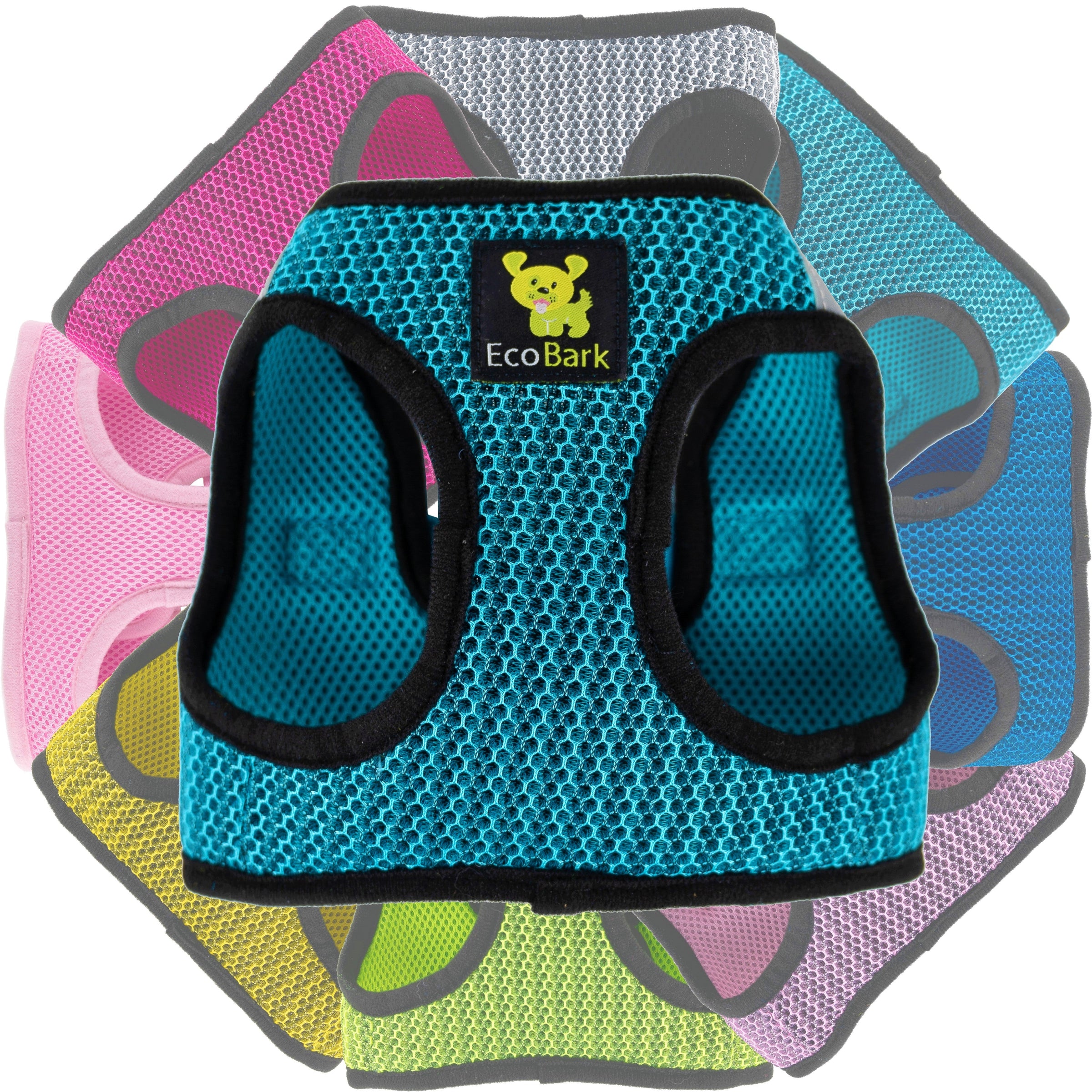 EcoBark Aqua Step In Dog Harness - Reflective Soft Mesh Harness for Small Dogs and Puppies - BIG FRENCHIES