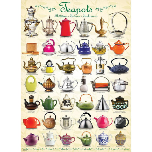 Teapots 1000 Piece Jigsaw Puzzle Eurographics - BIG FRENCHIES