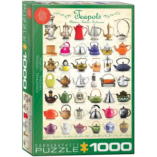 Teapots 1000 Piece Jigsaw Puzzle Eurographics - BIG FRENCHIES