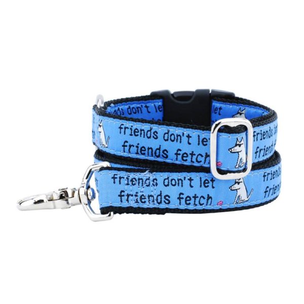 1″ Friends Don’t Let Friends Fetch Teddy The Dog Essential Buckle Martingale Dog Collar-Pet Collars & Leashes-BIG FRENCHIES-2 Hounds Design
