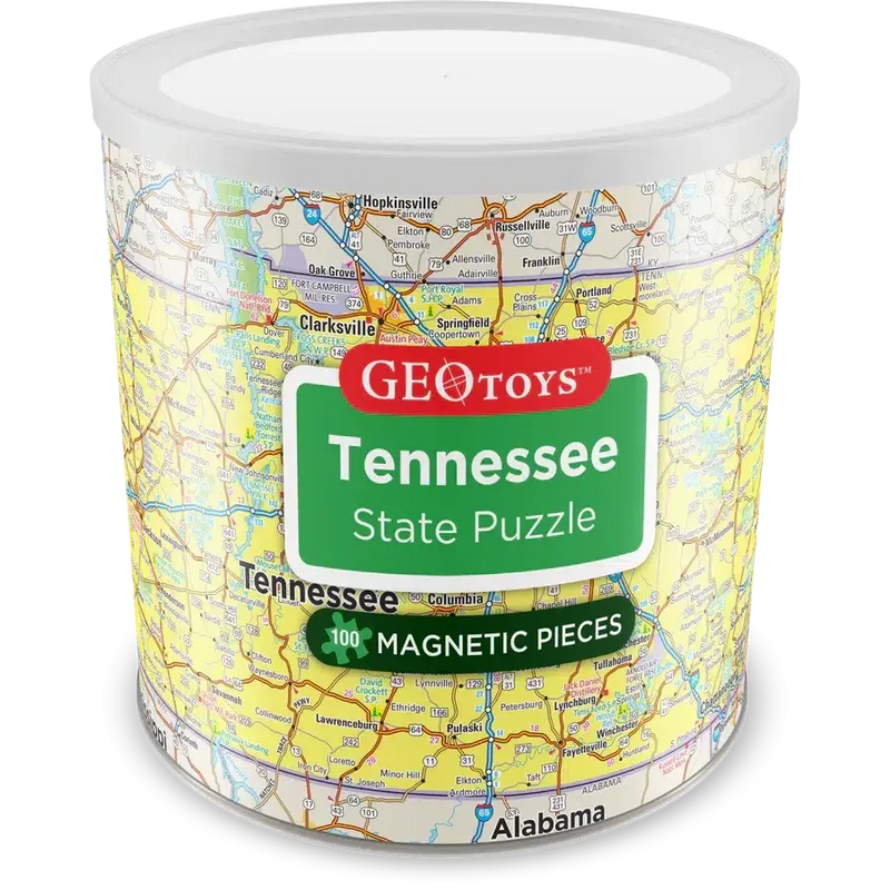Tennessee State 100 Piece Magnetic Jigsaw Puzzle Geotoys - BIG FRENCHIES