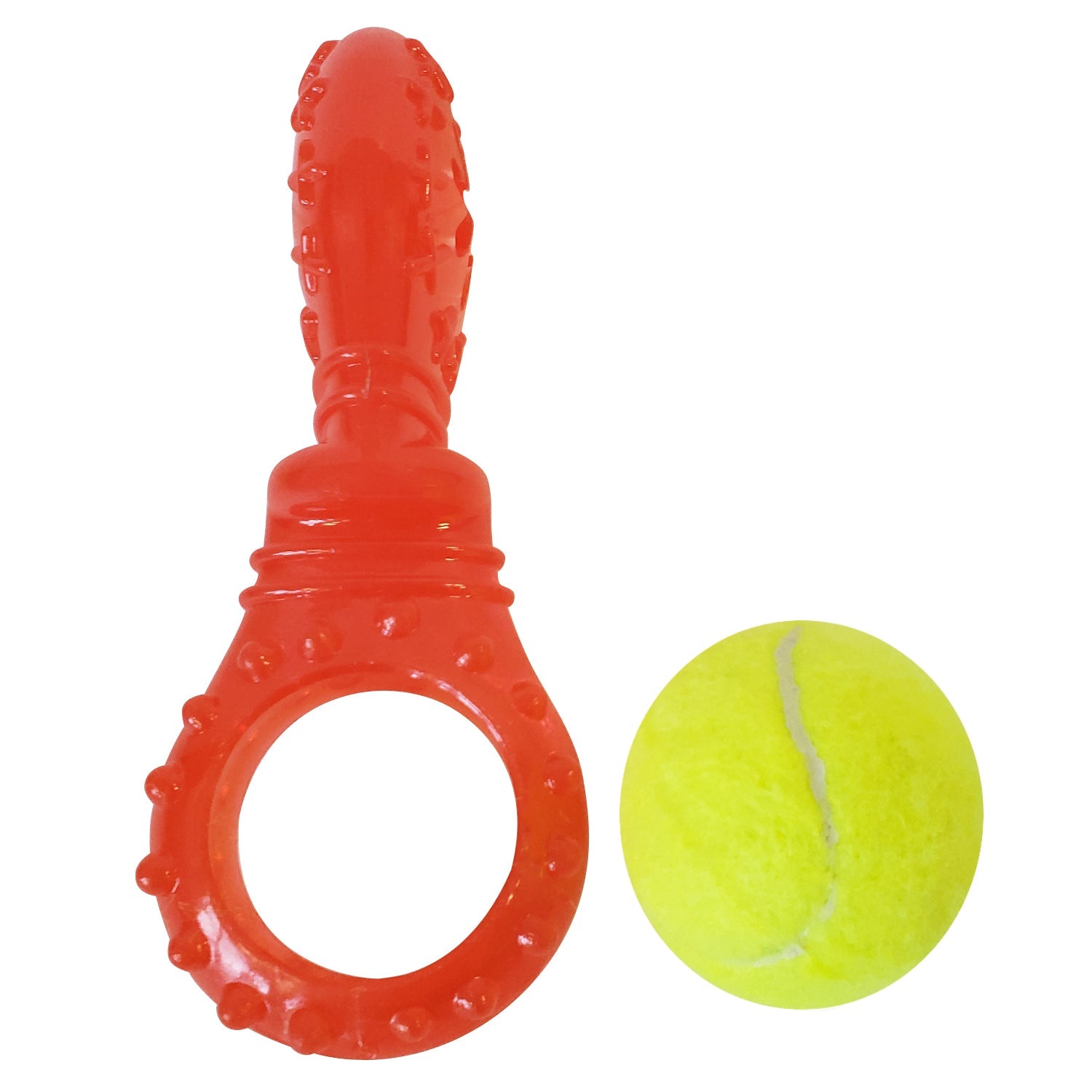 TPR Interactive Dog Chew Toy with Detachable Squeaker & Treat Fill - BIG FRENCHIES