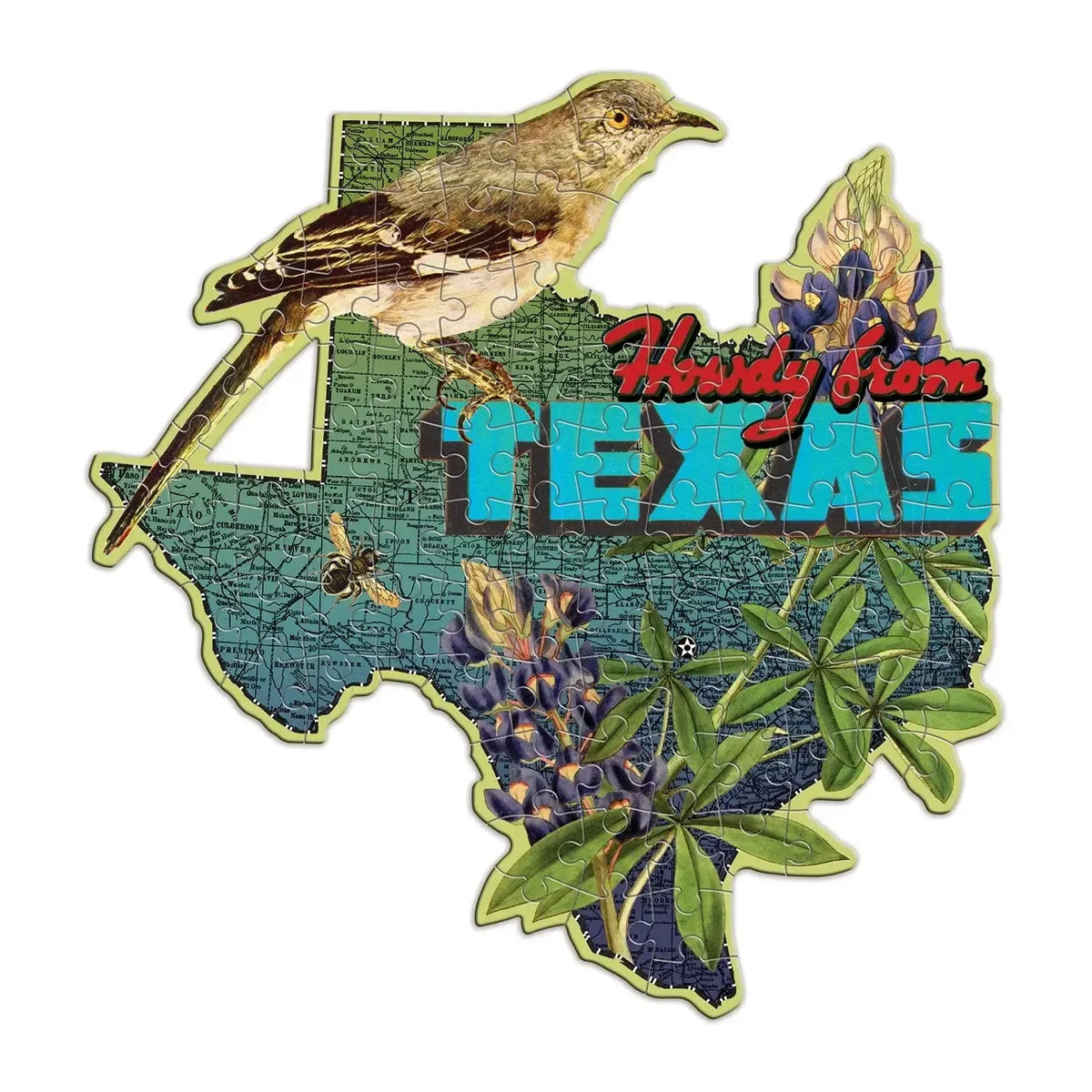 Texas 100 Piece Mini Shaped Jigsaw Puzzle Galison - BIG FRENCHIES