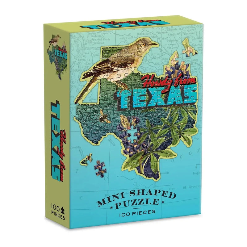Texas 100 Piece Mini Shaped Jigsaw Puzzle Galison - BIG FRENCHIES