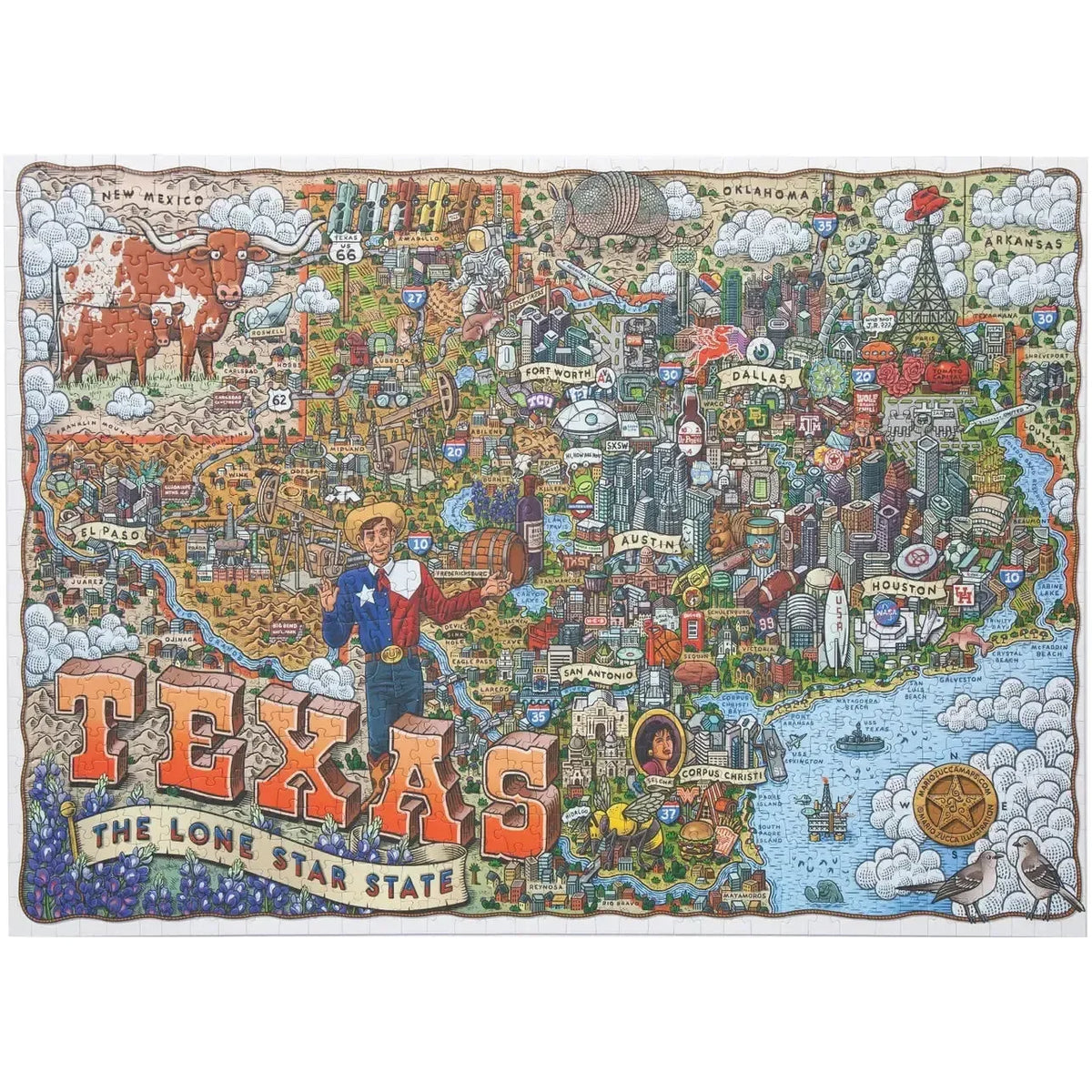 Texas 1000 Piece Jigsaw Puzzle Birdie - BIG FRENCHIES