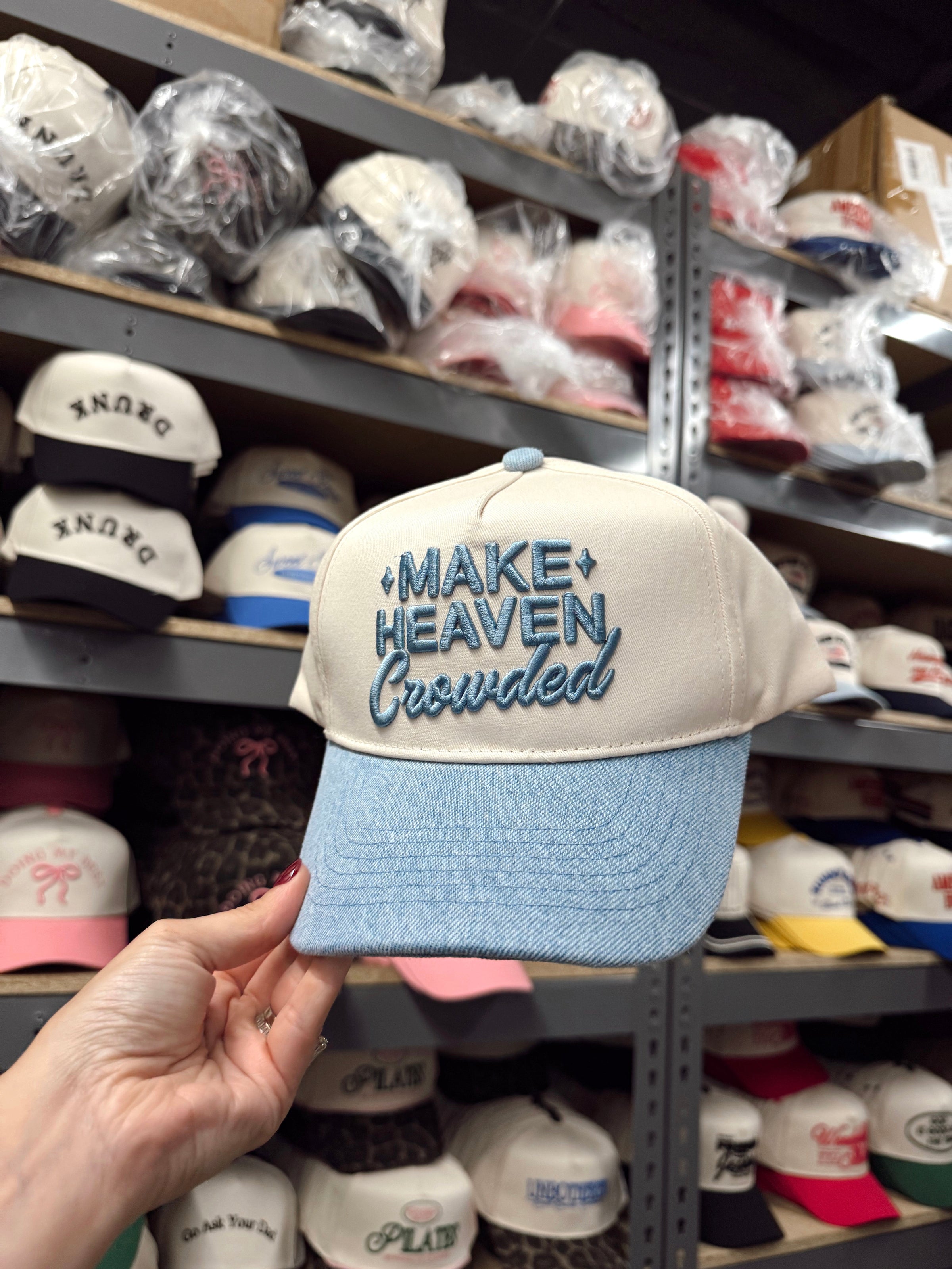 Make Heaven Crowded - Denim Vintage Trucker Hat