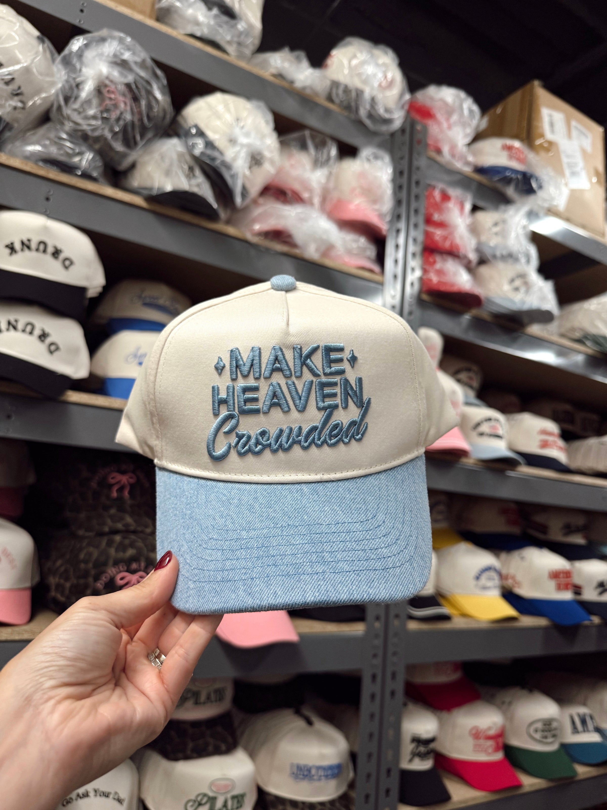 Make Heaven Crowded - Denim Vintage Trucker Hat