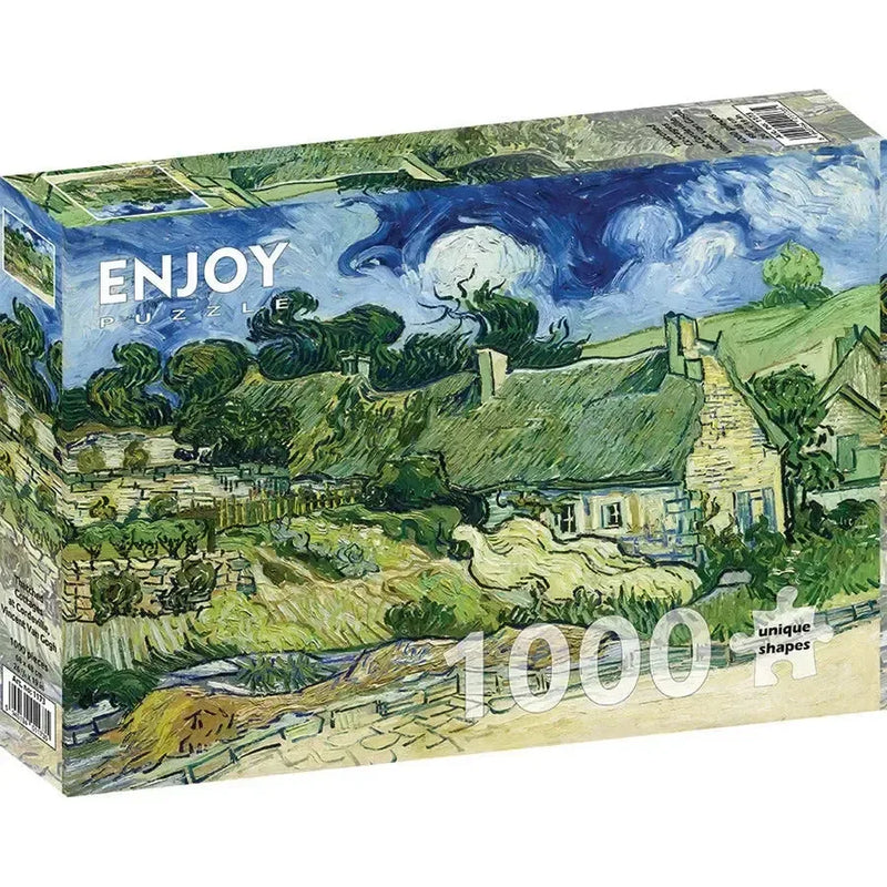 Thatched Cottages at Cordeville by Van Gogh 1000 Piece Jigsaw Puzzle Enjoy - BIG FRENCHIES