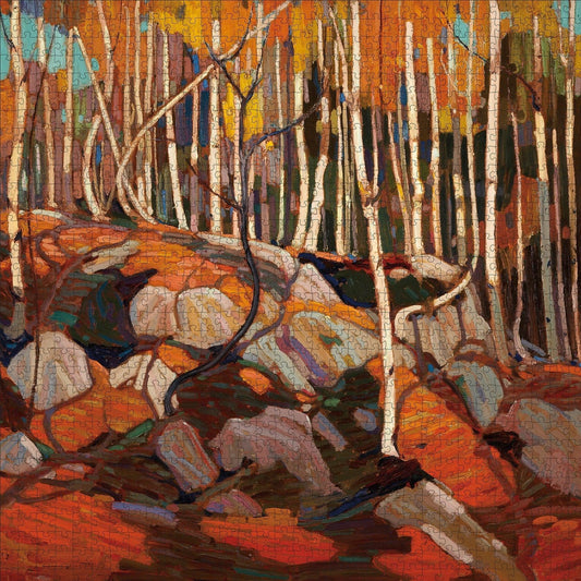 The Birch Groove, Autumn 1000 Piece Jigsaw Puzzle Pomegranate - BIG FRENCHIES