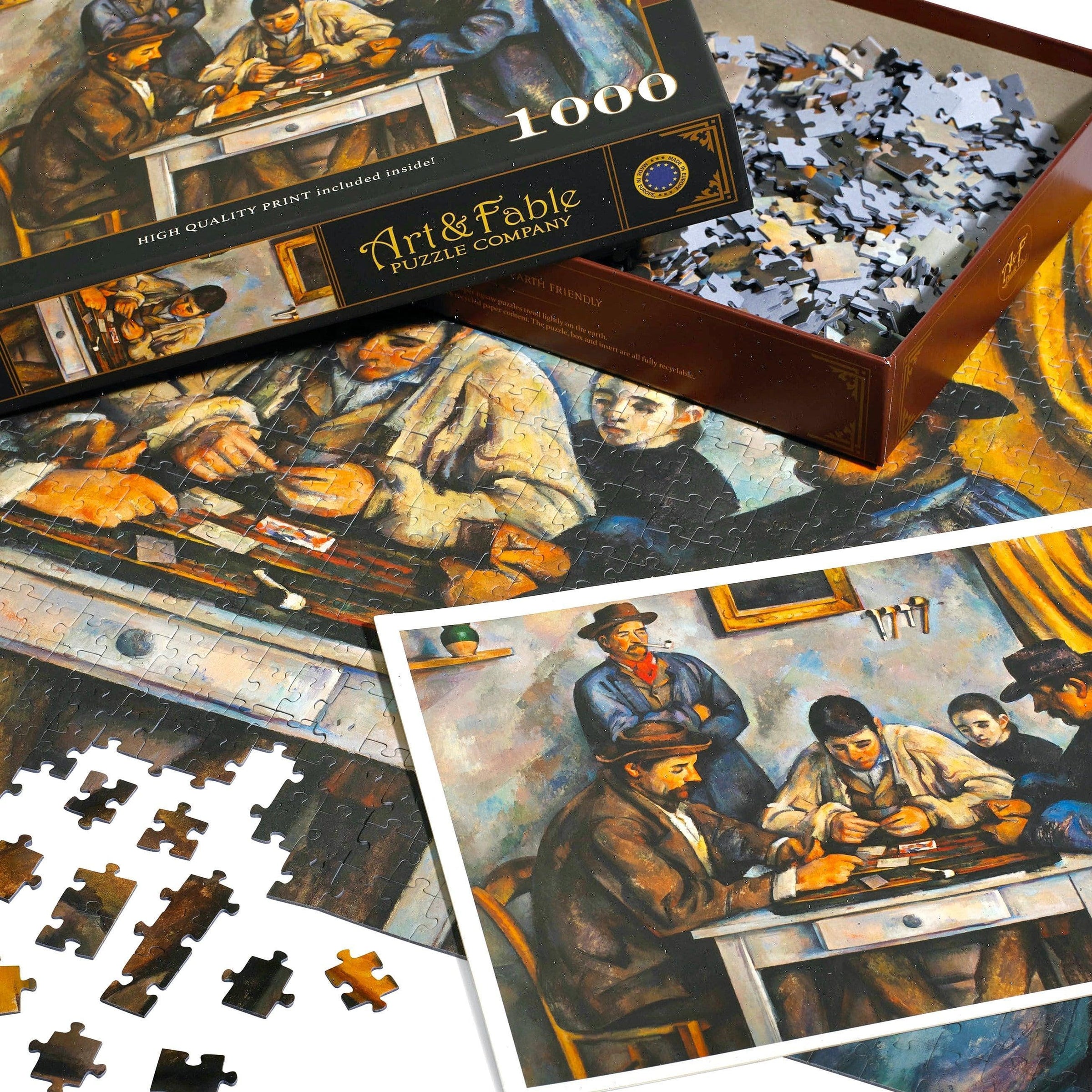 The Card Players 1000 Piece Premium Jigsaw Puzzle Art & Fable - BIG FRENCHIES