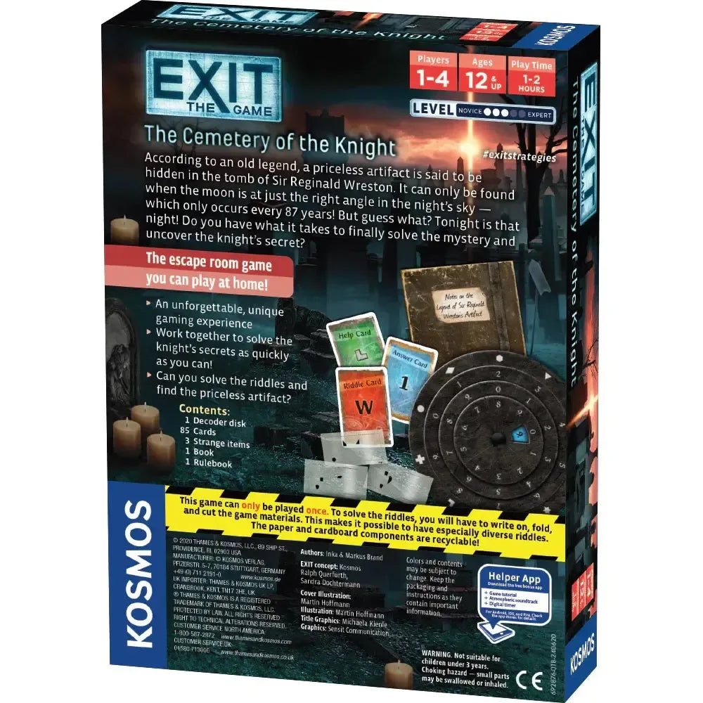 The Cemetery of the Knight - Exit the Escape Room Game - Kosmos - BIG FRENCHIES