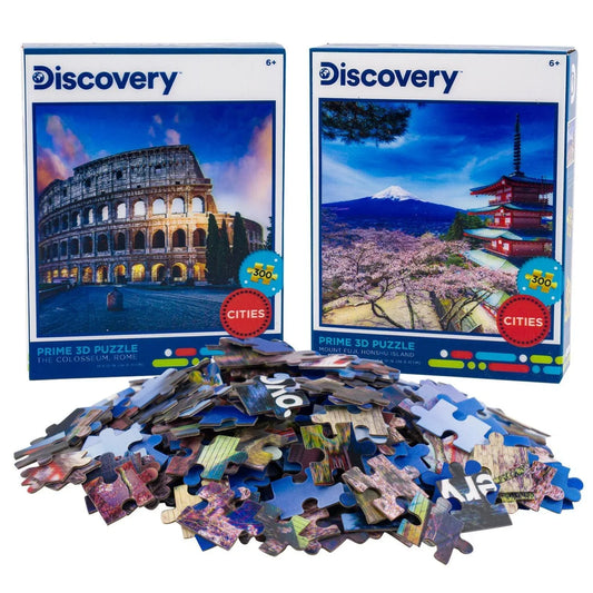 The Colosseum & Mount Fuji Set of 2 300 Piece Lenticular Jigsaw Puzzles Prime 3D - BIG FRENCHIES