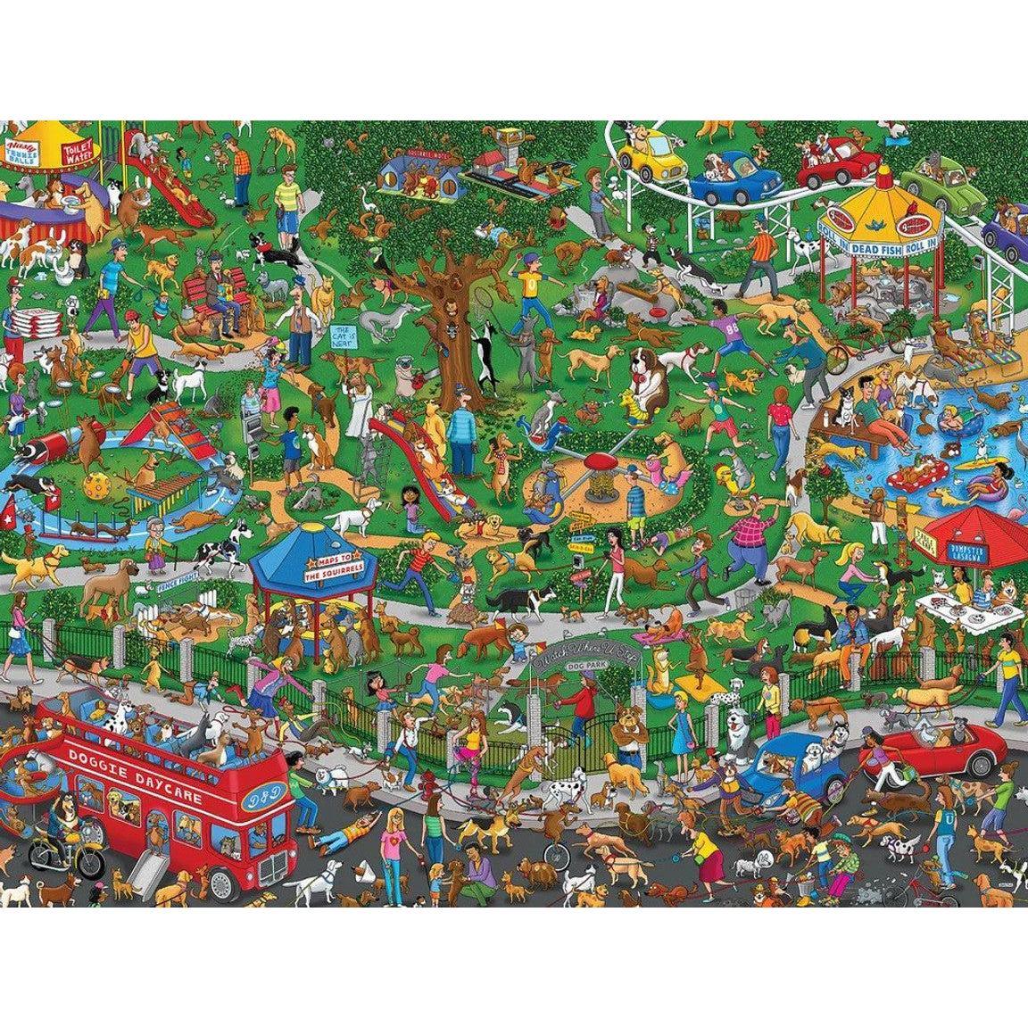 The Dog Park 500 Piece Jigsaw Puzzle Springbok - BIG FRENCHIES