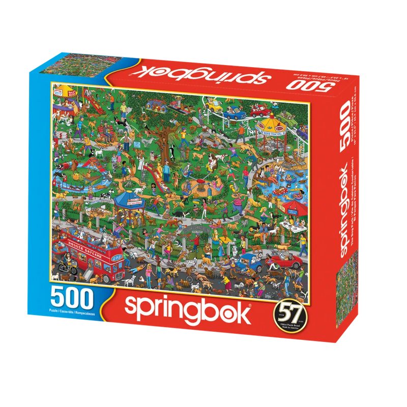 The Dog Park 500 Piece Jigsaw Puzzle Springbok - BIG FRENCHIES