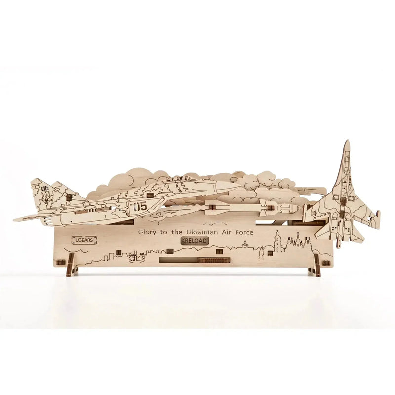 The Ghost of Kyiv Attacks Wood Model Kit UGEARS - BIG FRENCHIES