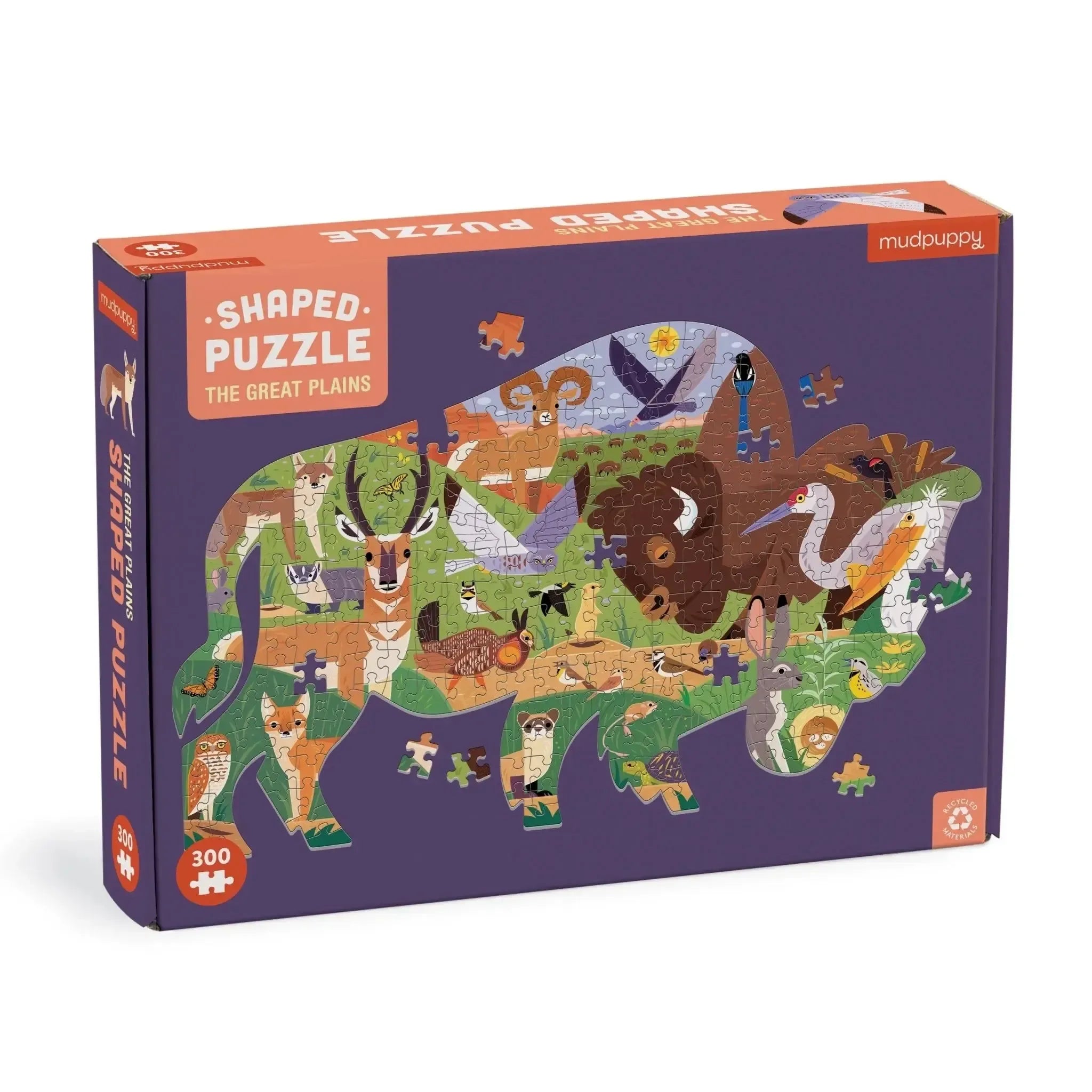 The Great Plains 300 Piece Shaped Jigsaw Puzzle Mudpuppy - BIG FRENCHIES