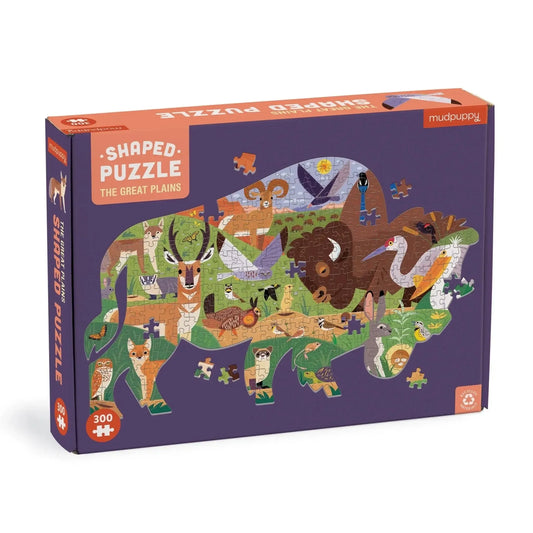 The Great Plains 300 Piece Shaped Jigsaw Puzzle Mudpuppy - BIG FRENCHIES