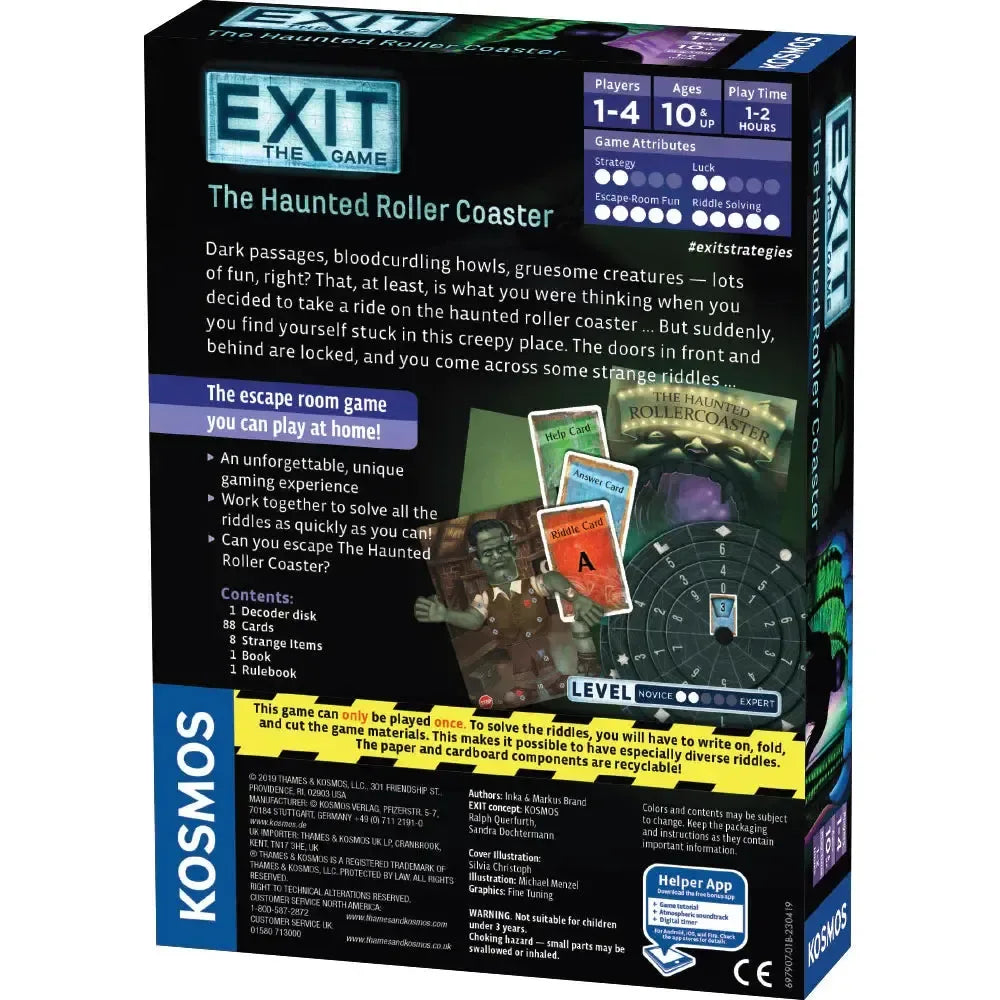 The Haunted Roller Coaster - Exit the Escape Room Game - Kosmos - BIG FRENCHIES