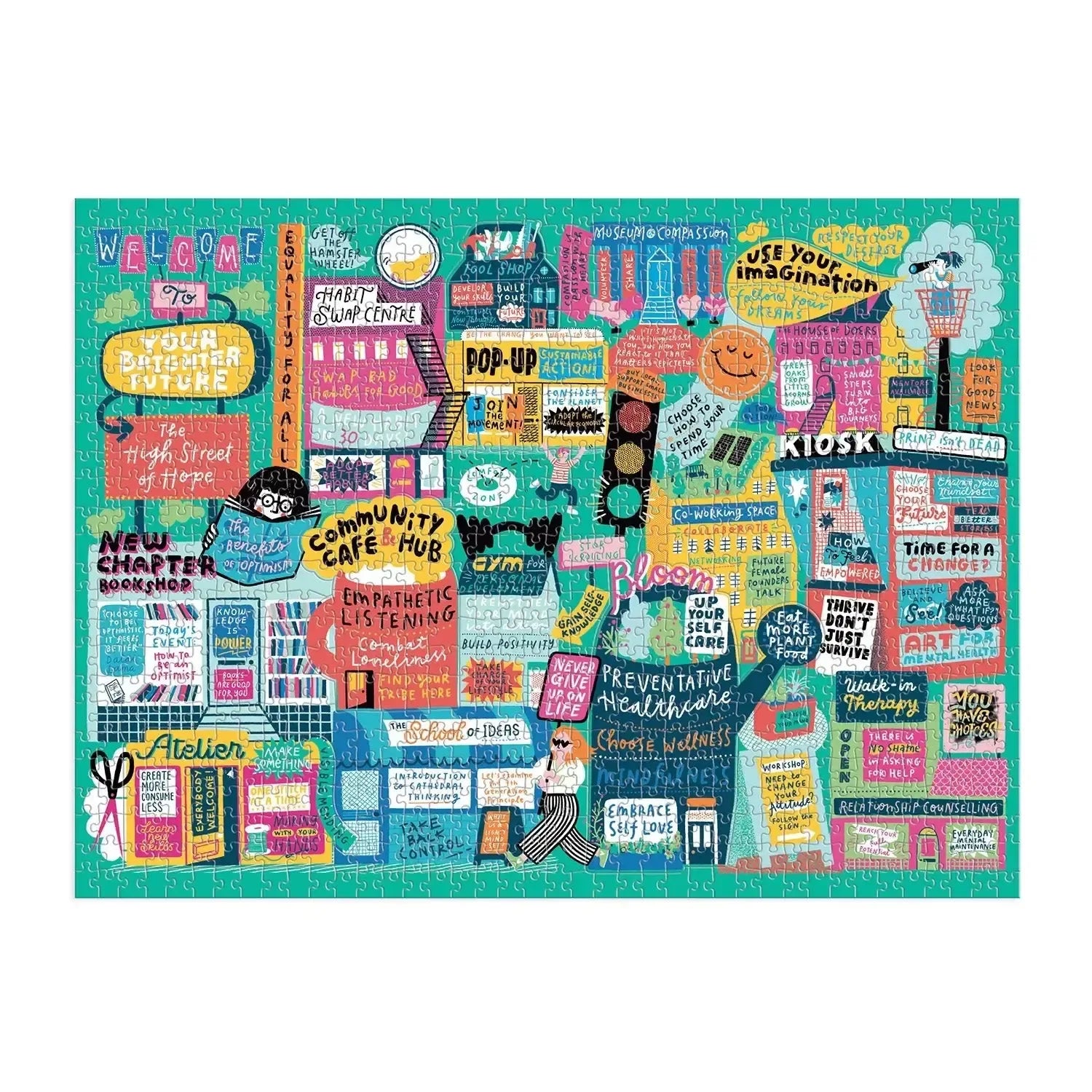 The High Street of Hope 1000 Piece "Multi-Puzzle" Jigsaw Puzzle Galison - BIG FRENCHIES