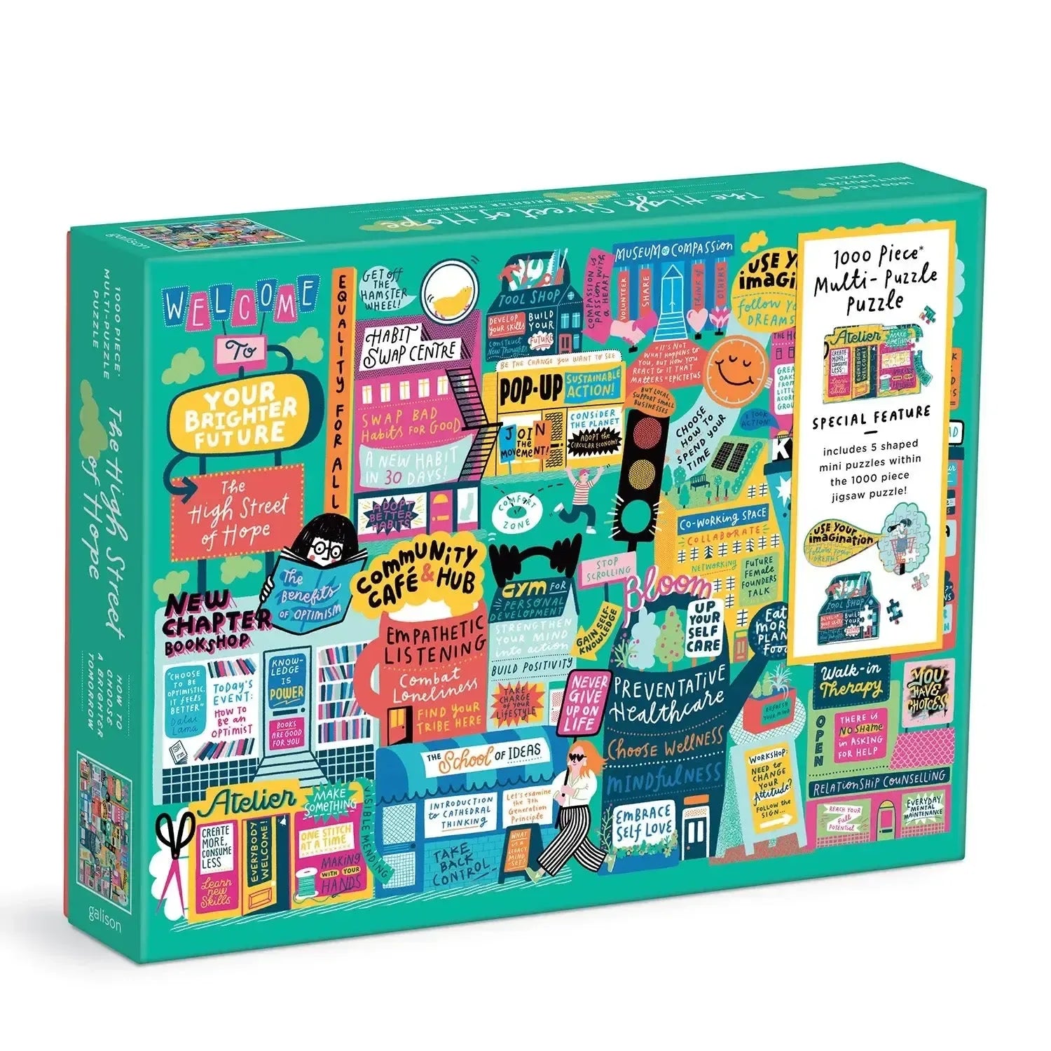 The High Street of Hope 1000 Piece "Multi-Puzzle" Jigsaw Puzzle Galison - BIG FRENCHIES