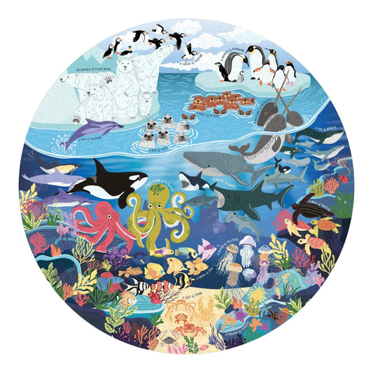 The Ocean Lover's 1000 Piece Round Jigsaw Puzzle Ridley