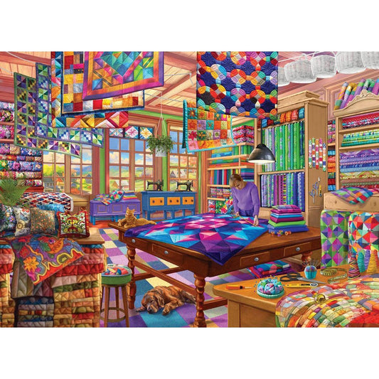 The Quilt Workshop 500 Piece Jigsaw Puzzle Eurographics