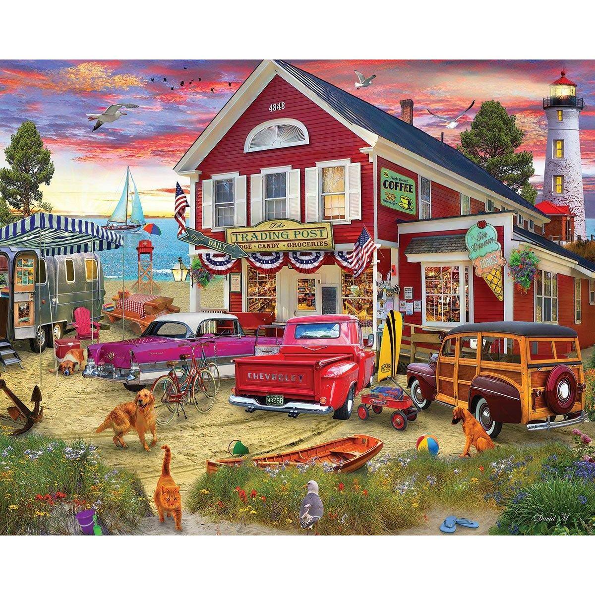 The Trading Post 1000 Piece Jigsaw Puzzle White Mountain - BIG FRENCHIES