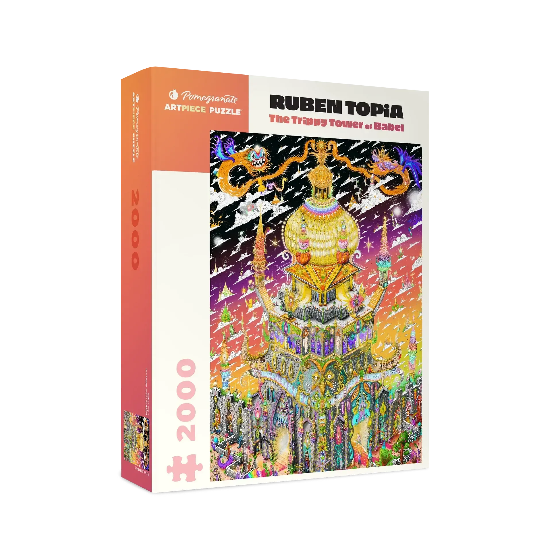 The Trippy Tower of Babel 2000 Piece Jigsaw Puzzle Pomegranate