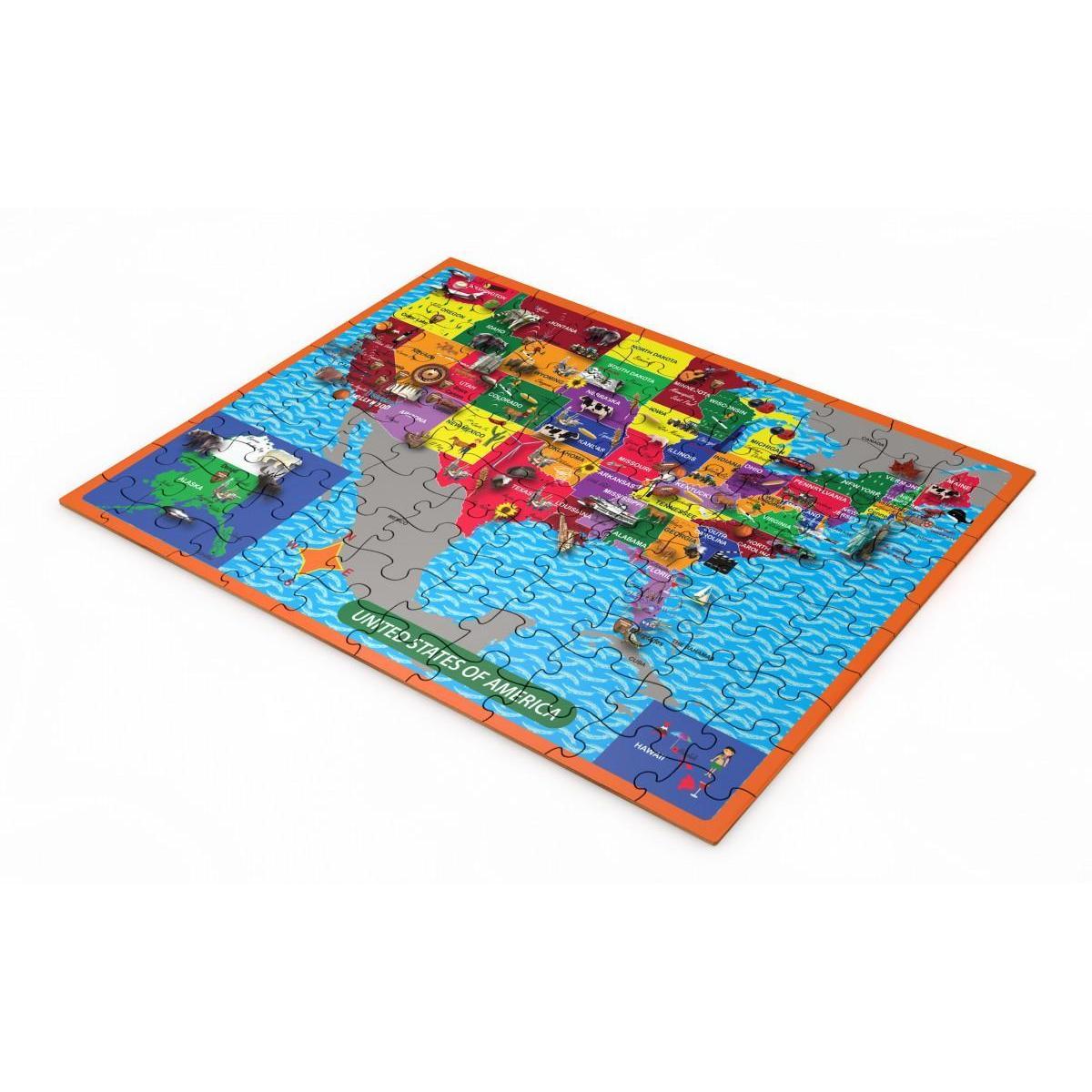 The United States of America 100 Piece Jigsaw Puzzle Purple Cow