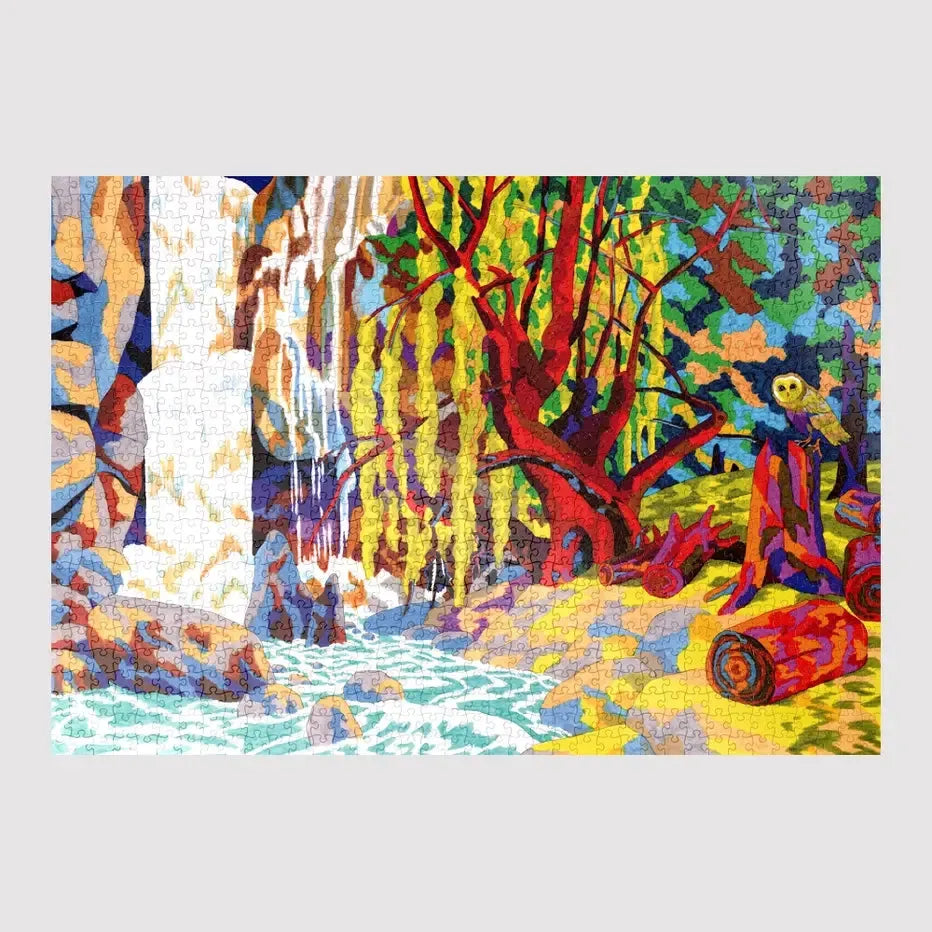 The Waterfall By Simon Roussin 1000 Piece LE Jigsaw Puzzle Sulo
