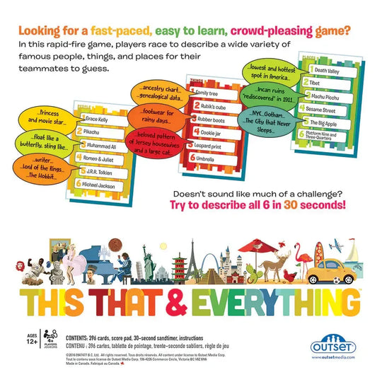 This That & Everything - The Party Game of People, Things & Places - Outset
