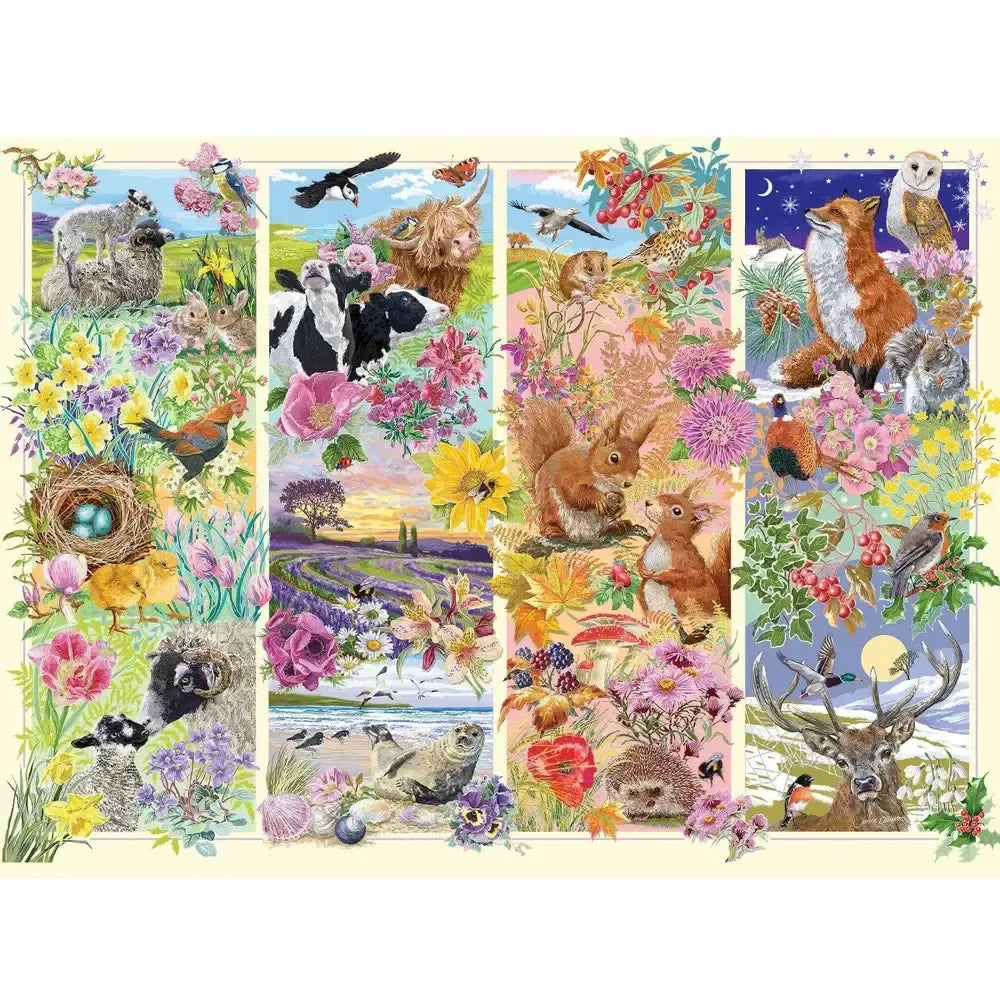 Through the Seasons 1000 Piece Jigsaw Puzzle Gibsons - BIG FRENCHIES