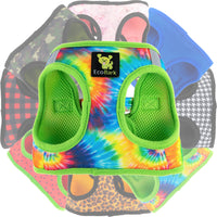 Tie Dye Dog Harness for Small Dogs- Reflective Step In Dog Halter Harness Vest with Luxury Soft Mesh for Puppies to Small Dogs - BIG FRENCHIES