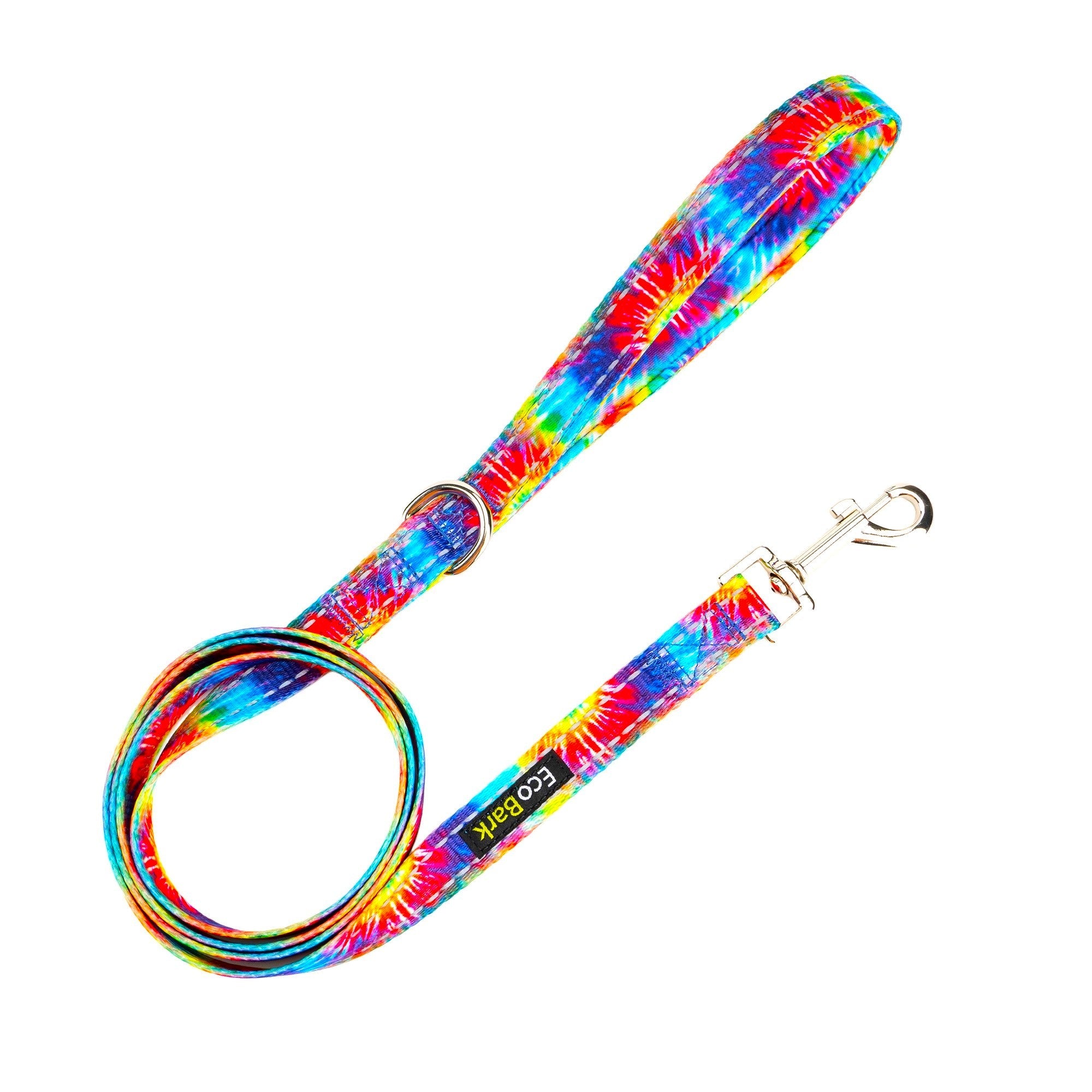 Tie Dye Dog Leash by EcoBark - Padded Comfort Grip Leash - 4ft, 5ft, and 6ft Leash for Small and Medium Dogs - BIG FRENCHIES