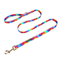 Tie Dye Dog Leash by EcoBark - Padded Comfort Grip Leash - 4ft, 5ft, and 6ft Leash for Small and Medium Dogs - BIG FRENCHIES