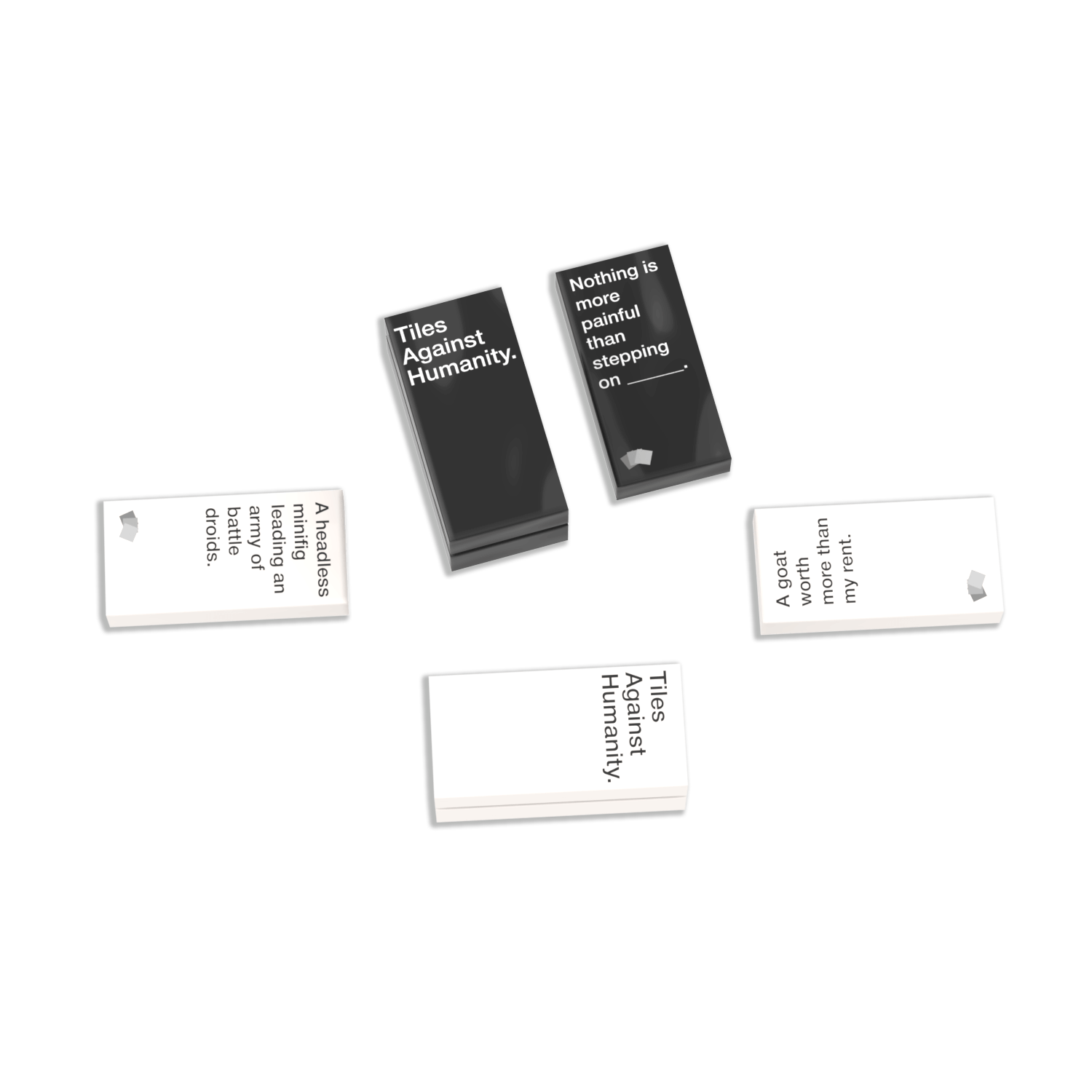 Tiles Against Humanity - Adult Card Game - Custom Printed - Made Using LEGO® Parts