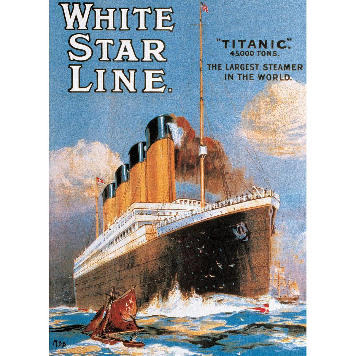 Titanic White Star Line 1000 Piece Jigsaw Puzzle Eurographics - BIG FRENCHIES