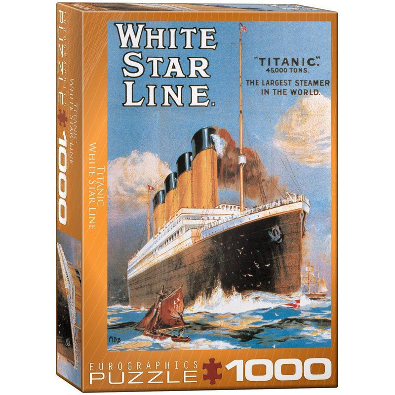Titanic White Star Line 1000 Piece Jigsaw Puzzle Eurographics - BIG FRENCHIES