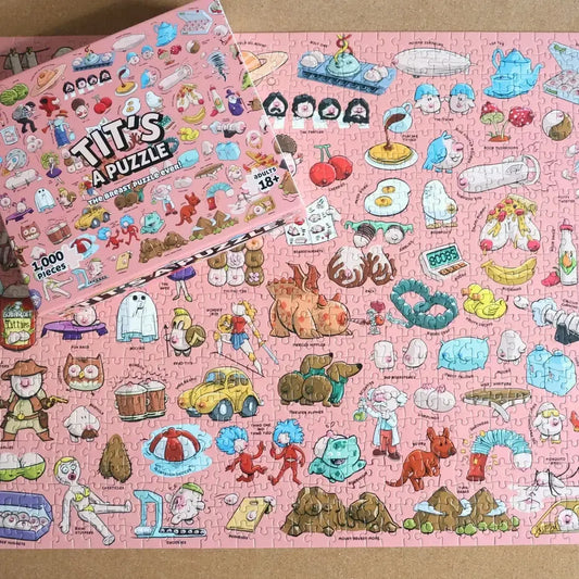 Tit's a Puzzle 1000 Piece Jigsaw Puzzle Sleazy Greetings