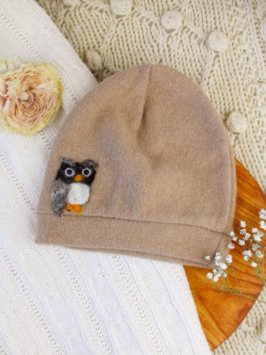 Owl Cashmere Hat - Toddler - BIG FRENCHIES