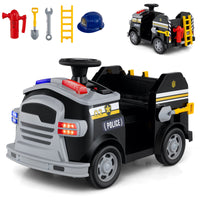 12V Toddler Fire Toy Car with Shovel and Wrench for Ages 37-95 Months