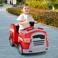 12V Toddler Fire Toy Car with Shovel and Wrench for Ages 37-95 Months