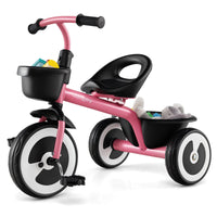 Toddler Tricycle with Adjustable Seat and Storage Baskets for 1.5-5 Years Old