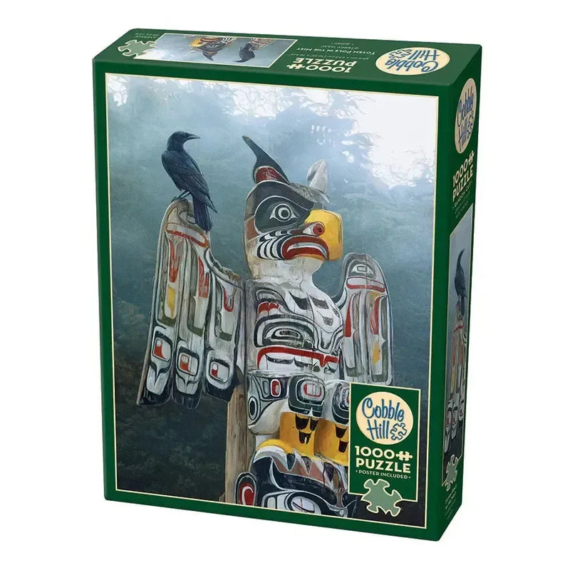 Totem Pole in the Mist 1000 Piece Jigsaw Puzzle Cobble Hill - BIG FRENCHIES