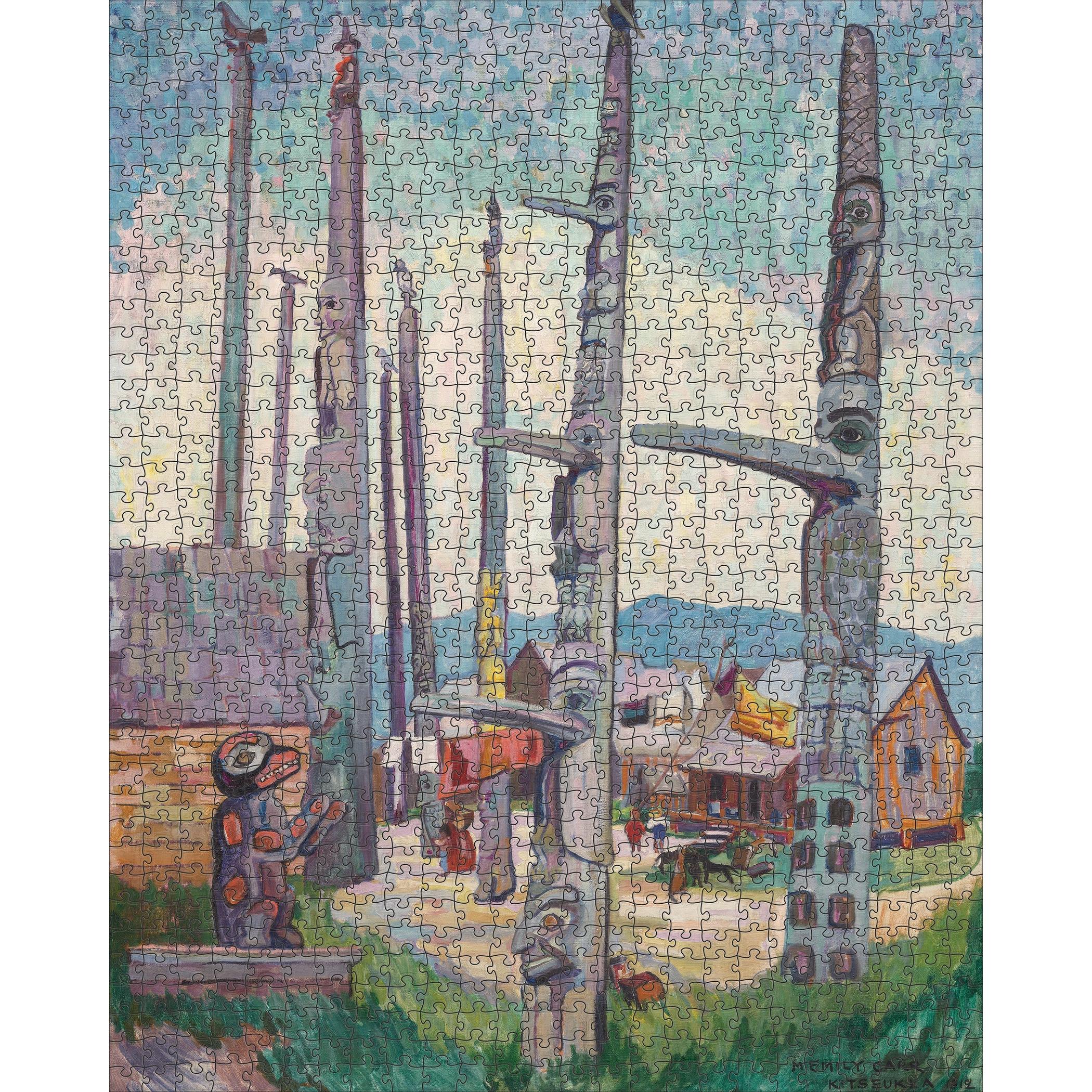 Totem Poles 1000 Piece Jigsaw Puzzle Pomegranate
