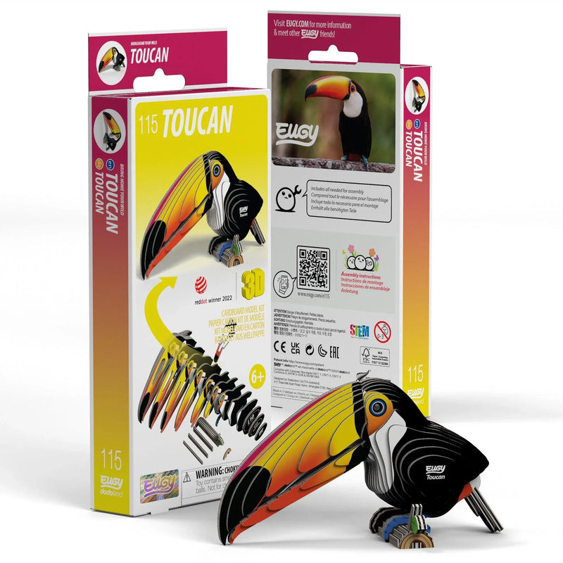 Toucan 3D Cardboard Model Kit Eugy - BIG FRENCHIES