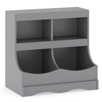 Toy Storage Organizer 4-Cubby Kids Bookcase for Toys and Books